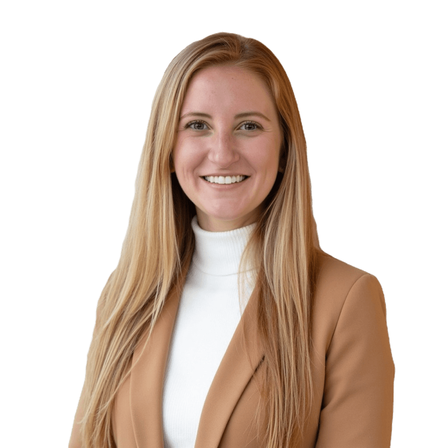 Jessica Logel, psychiatric nurse practitioner, in a camel blazer